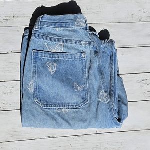 Simple Society Junior baggy butterfly jeans